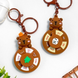 Hello Capybara roulette key ring