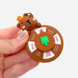 Hello Capybara roulette key ring