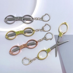 Glasses scissors Key ring, Random