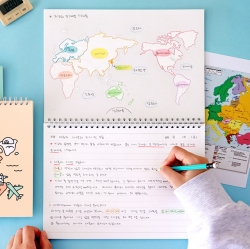 Elementary school World map note