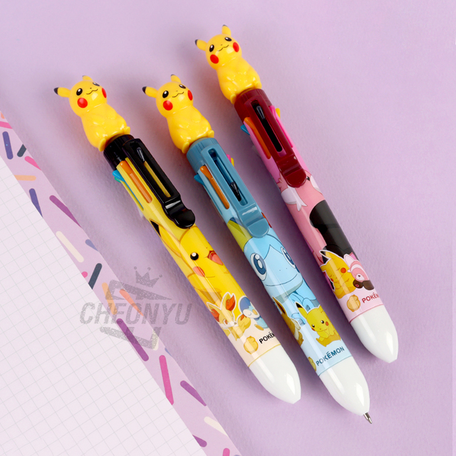 POKEMON Mascot 8 Colors Ballpoint Pen, Set of 30