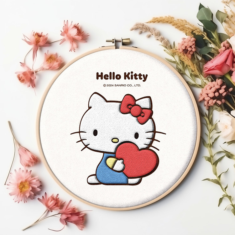  Sanrio characters Hello Kitt Heart Cushion (Punchfeld)