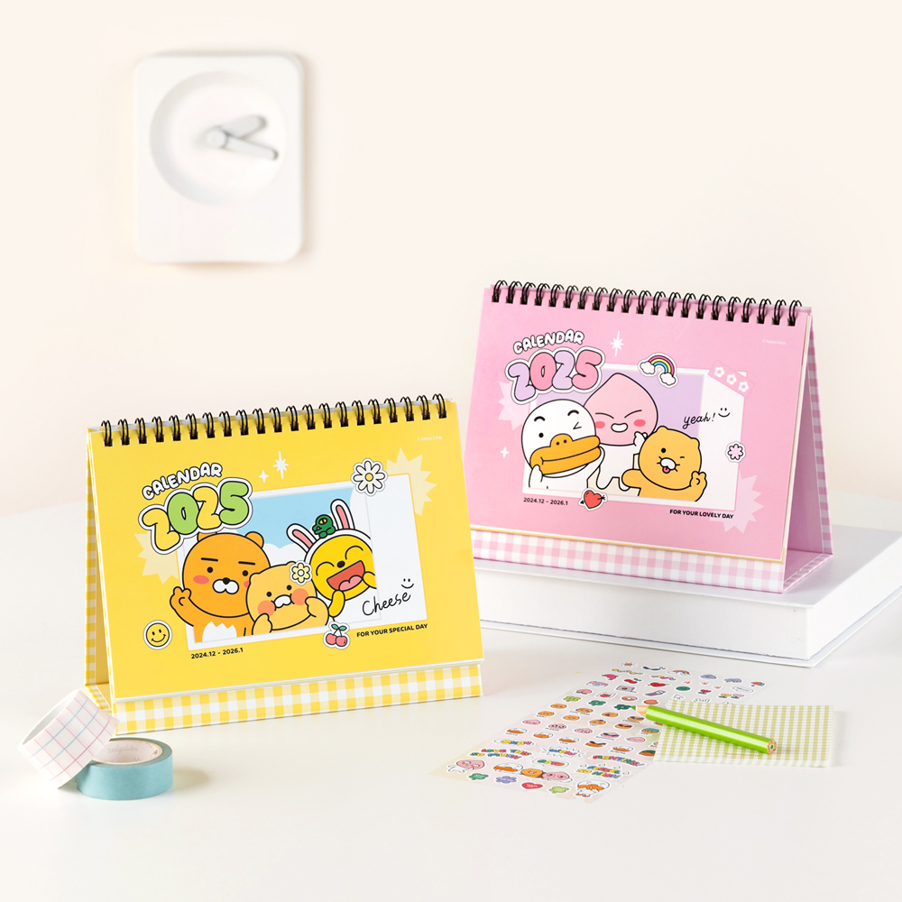 Kakao Friends Say Cheese 2025 Small Desk Calendar