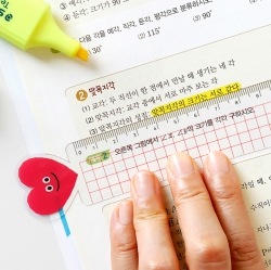 Smile 15cm  Ruler  Transparent Bookmark Set of 4