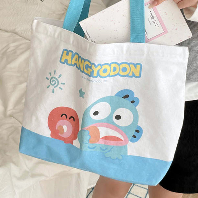 Sanrio Characters White Eco Bag - Hangyodon