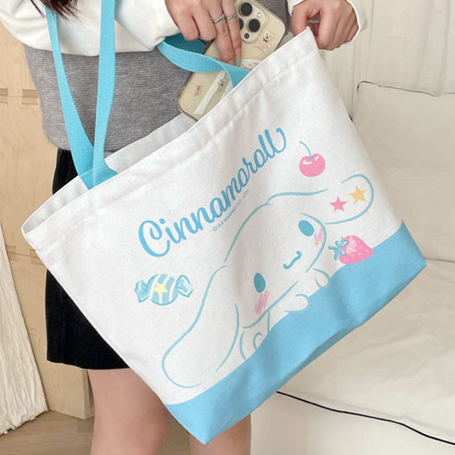 Sanrio Characters White Eco Bag - Cinnamoroll