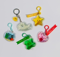 Soft Glitter Water Keyring 