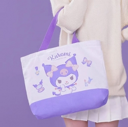 Sanrio Characters White Eco Bag - Kuromi