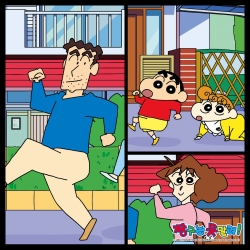 Shin Chan Jigsaw Puzzle 500 Pieces_Family Walk