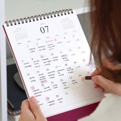 2025 Official Starts on Monday Desk Calendar