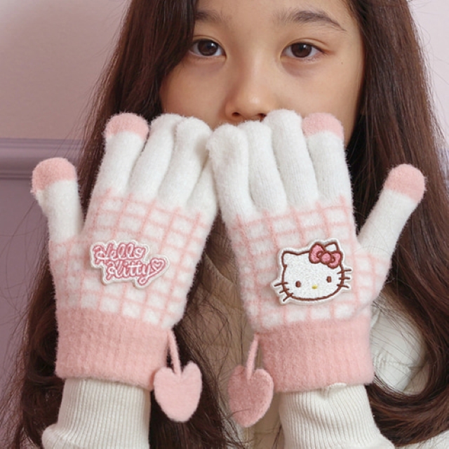 Hello Kitty Heart  Touch Gloves