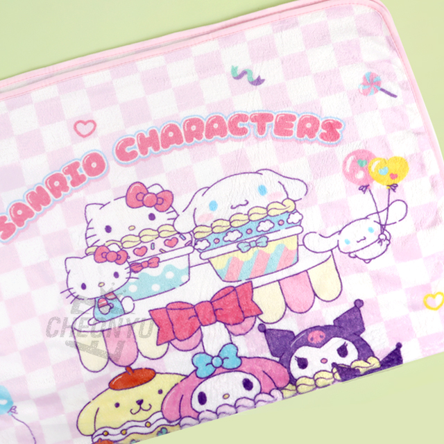 Sanrio Characters Blanket _ Check