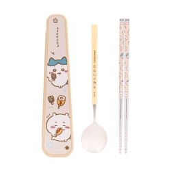 Chiikawa Slim Stainless Spoon and Chopsticks and Case Set