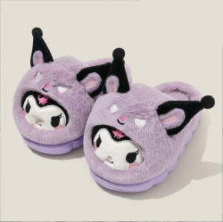 Sanrio Friends Winter Slippers 240mm - Kuromi