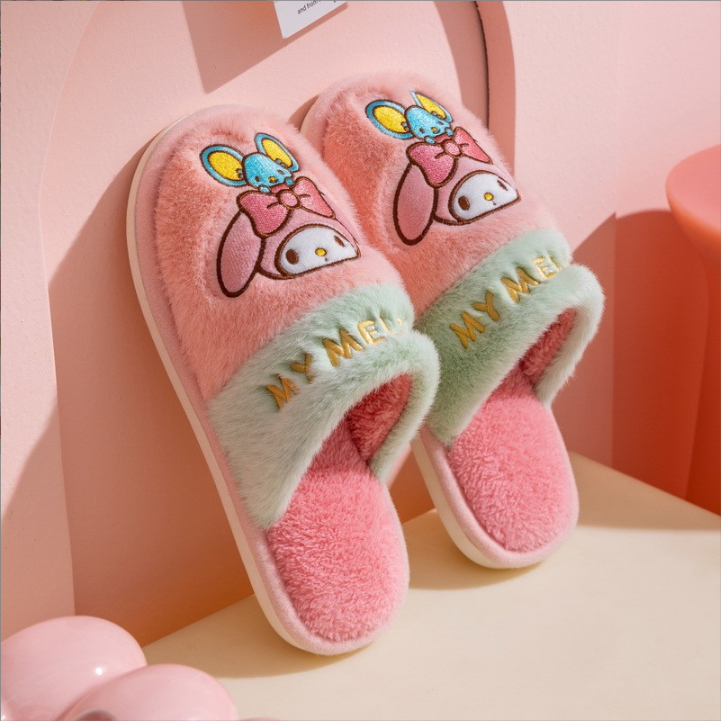  Two Tone Winter Slippers - My Melody 230mm