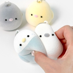 Mini Bird Fabric Squish Keyring, Random