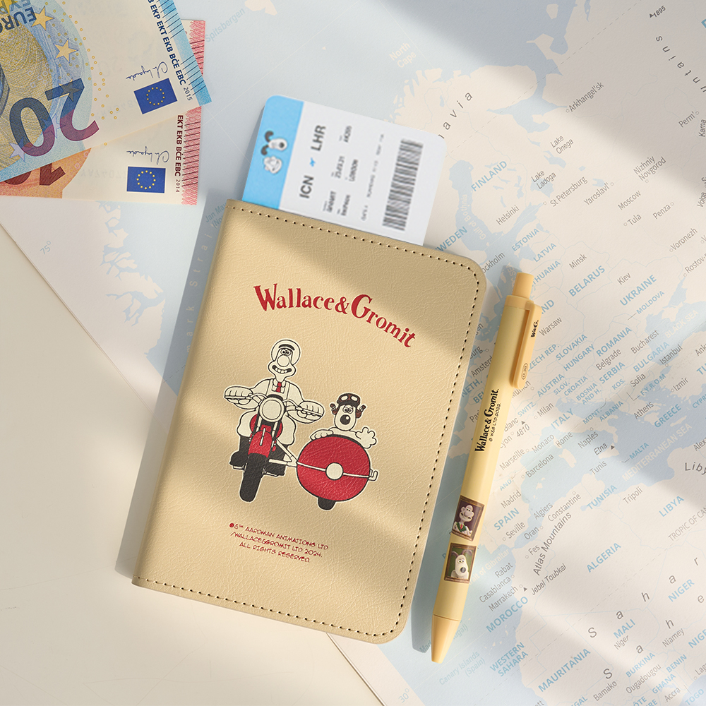 Wallace and Gromit Travel Passport Case - Motorbike