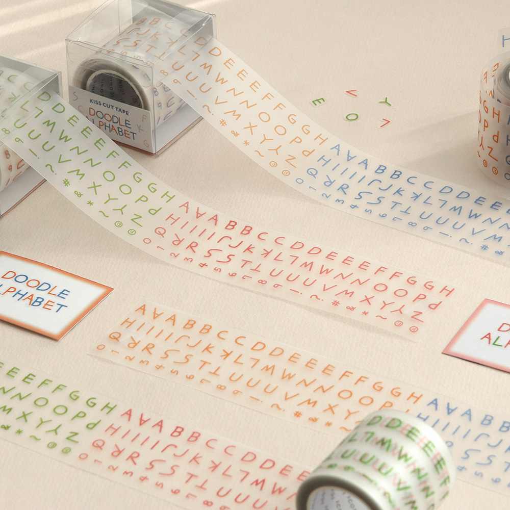 Doodle Alphabet Kiss Cut Tape