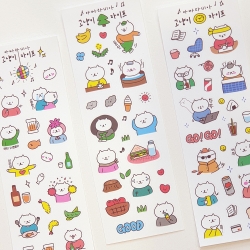 Dalpaper Kitty's Life sticker, 3 types