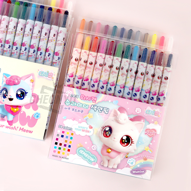 Wishcat 24 Color Slider Color Pencil