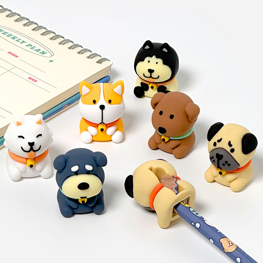 Puppy Silicon Pencil Sharpener 12PCS