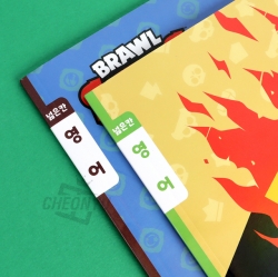 Brawl Stars Large Compartment English Note, Set of 8pcs