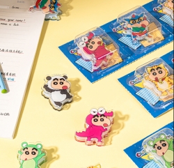 DELI Shin-chan Acrylic Character Clip Clear, 20ea