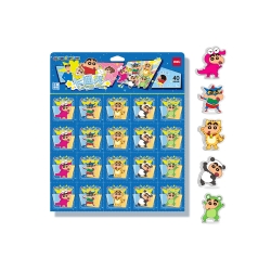 DELI Shin-chan Acrylic Character Clip Clear, 20ea
