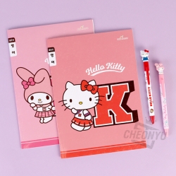 Sanrio Narrow-Ruled English Notebook, Sets of 5pcs