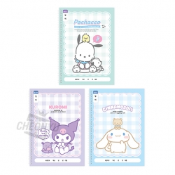 Sanrio Narrow-Ruled English Notebook, 8pcs