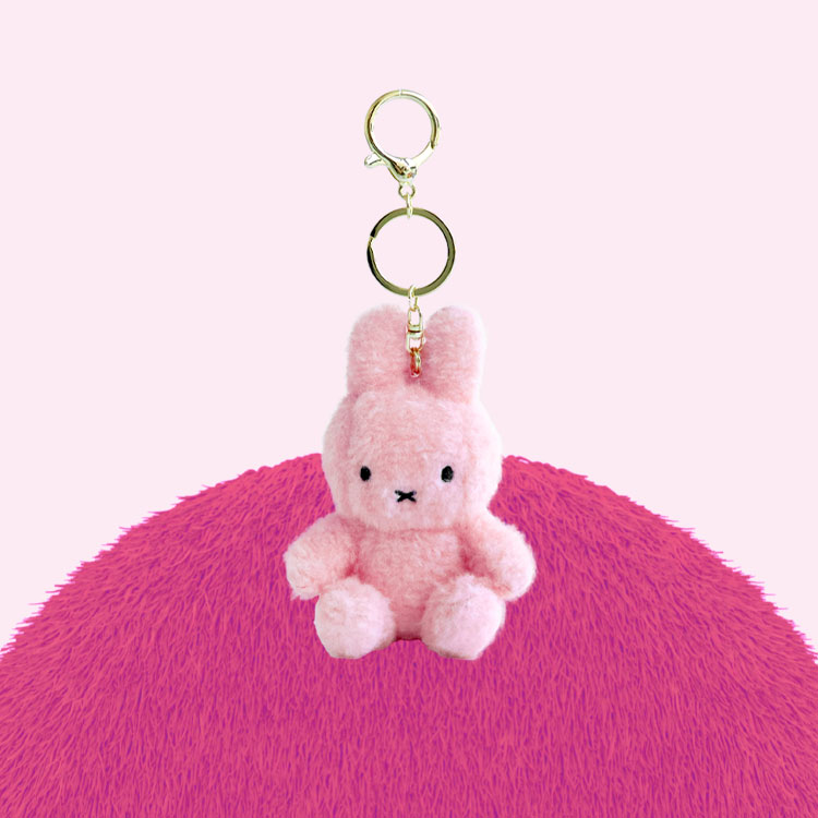 Miffy Sitting Creamy Keyring  - Pink