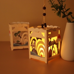 Making Traditional Lanterns with the Ten Symbols of Longevity, Sets of 10pcs