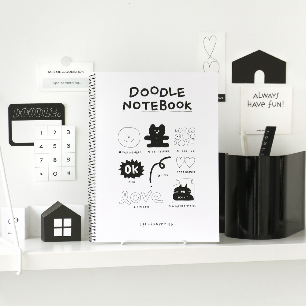 Doodle Grid Notebook