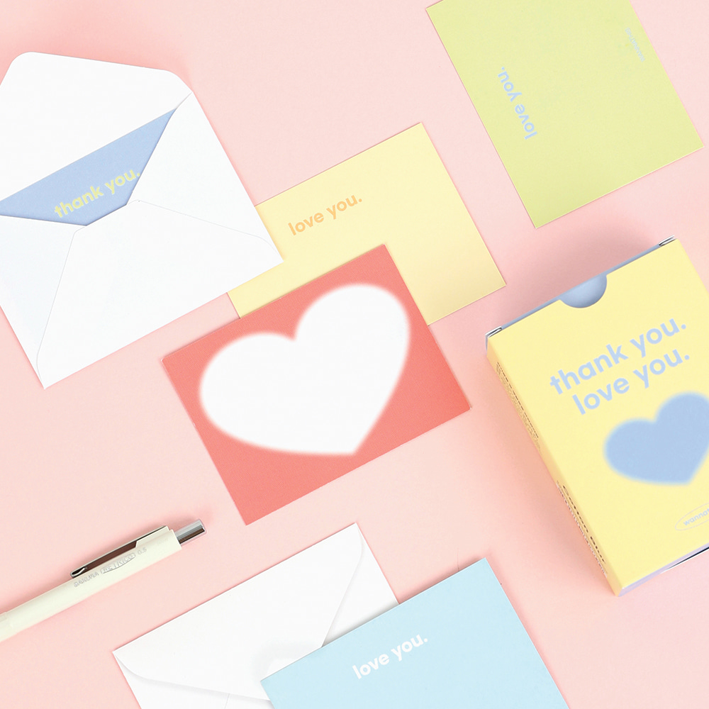 LoveRe Mini Thank You Card Set - Cotton Blur