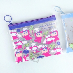 Shinchan x Cinnamoroll Transparent Slim Pouch