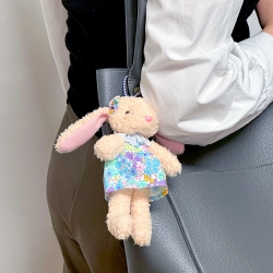 Hug Rabbit Doll Keyring