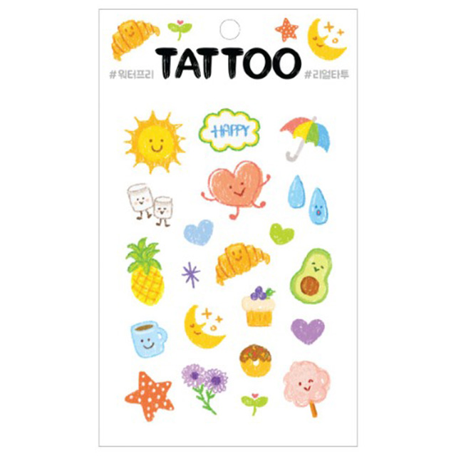 Tiny Tattoo Sticker –Cutie Colorful