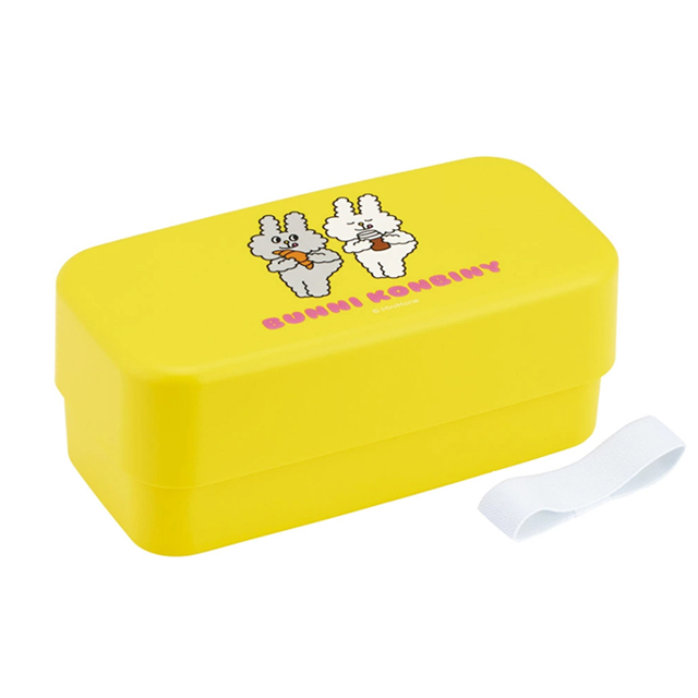 Bunny Conbini Large 2-Tier Lunch Box 1000ml (Includes Spoon and Fork)