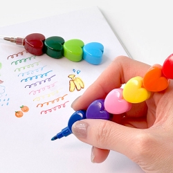 Heart Locket 10 Colored Pencils