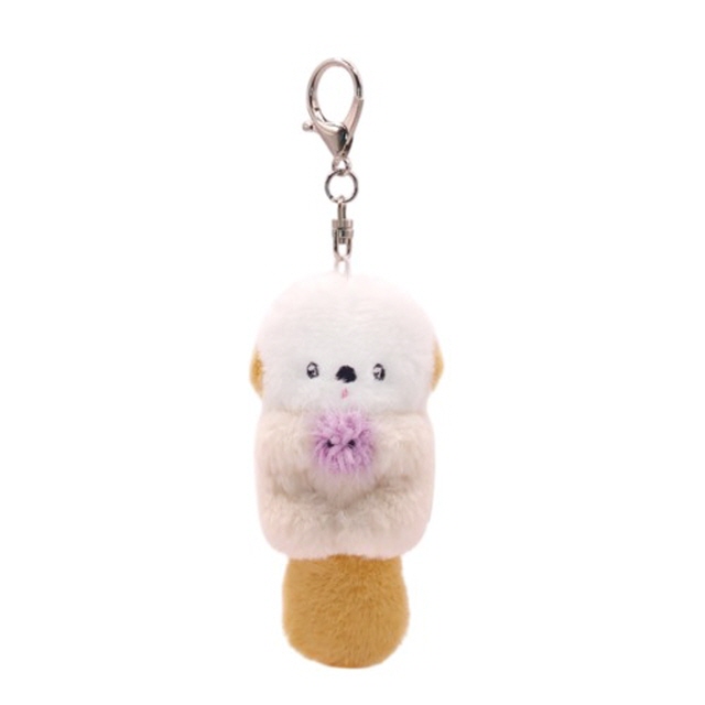 Sea otter brother and sister keychain Latte 10 cm