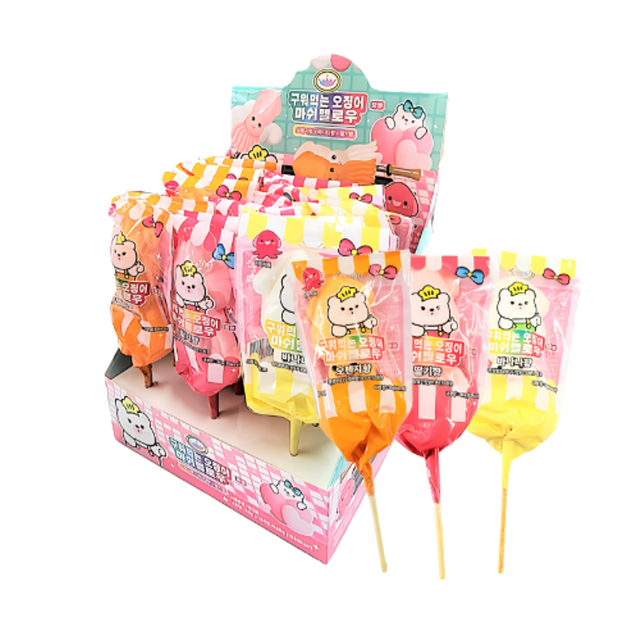 Grilled squid shaped marshmallow 30g,18p