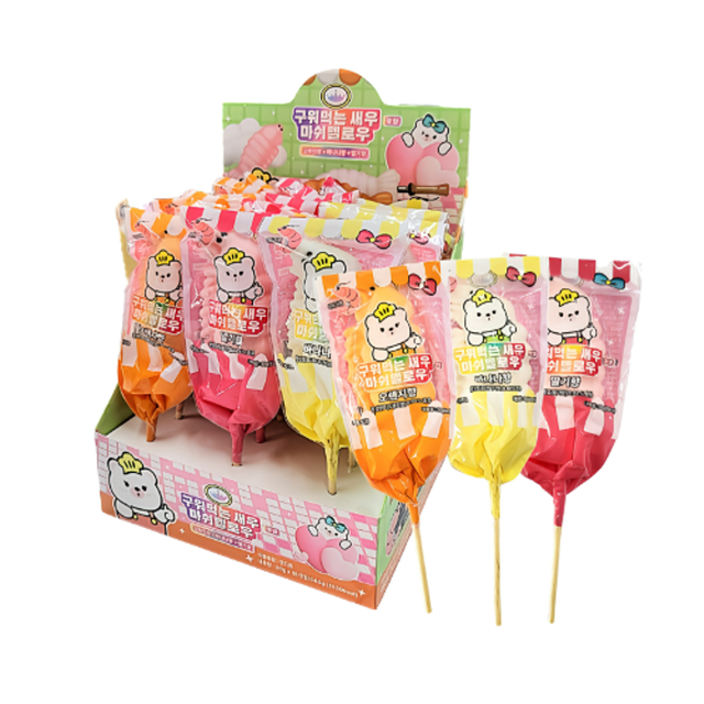 Grilled Shrimp shaped marshmallow 30g,18p