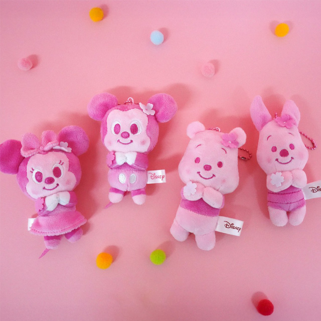 Disney Pink Flower Mini Keychain