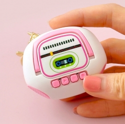 Retro Cassette Recorder Keyring, Random