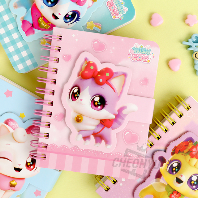 Wishcat Magnetic Notebook, Random