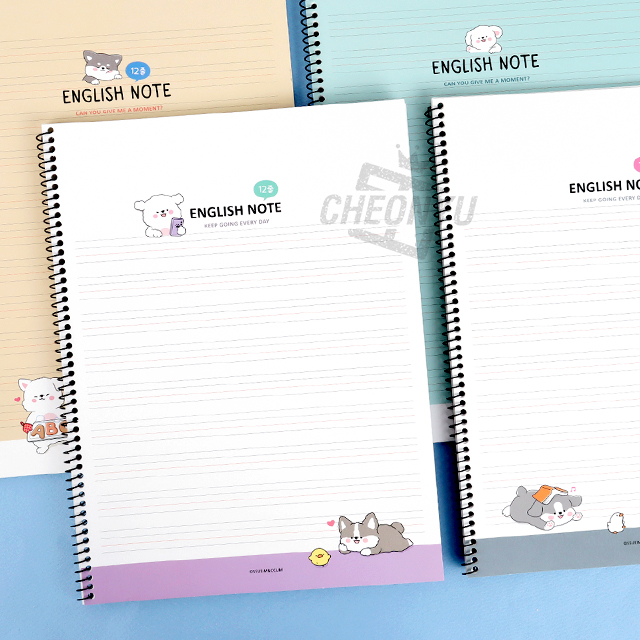 E-rinubgae 12 Line English Note Random, 5ea