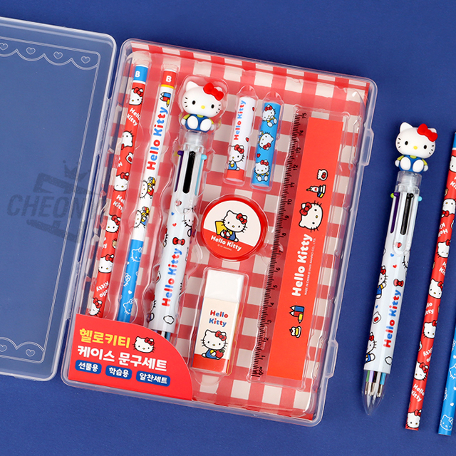 Sanrio Characters Stationery Set with Case – Hello Kitty