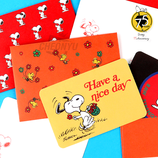 PEANUTS SNOOPY  75th Anniversary Mini Letter Set
