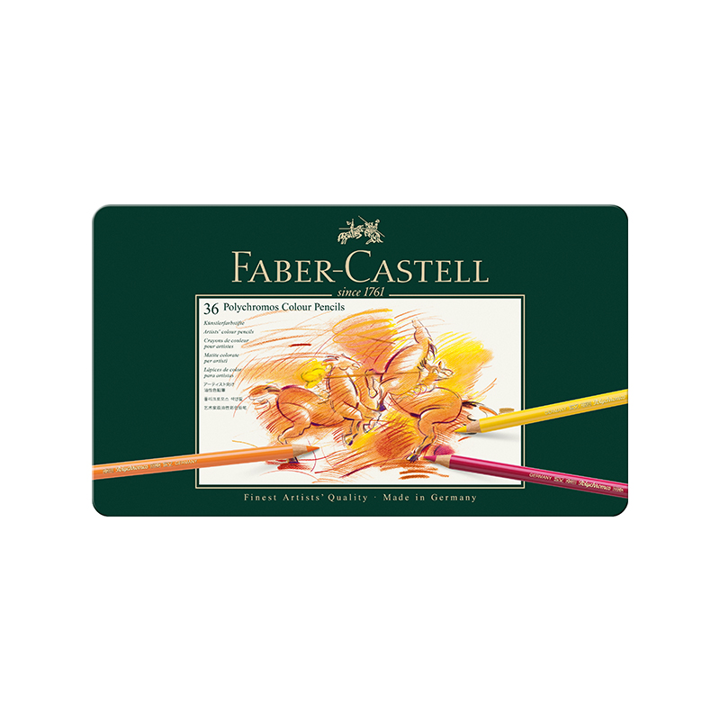 Faber-Castell Polychromos Artists' Colour Pencils 36 Colors_Tin Case