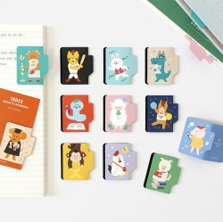 12 Animal Index Magnetic Bookmarks